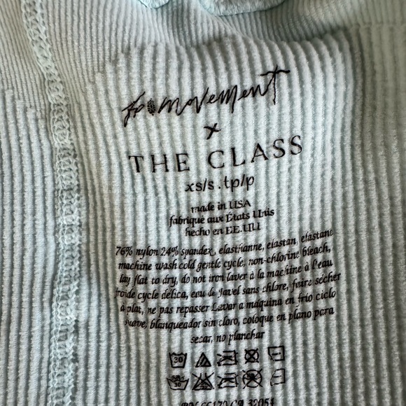 Free People Movement Aqua Blue Sports Bra and Biker Shorts Size XS/S - Picture 7 of 8